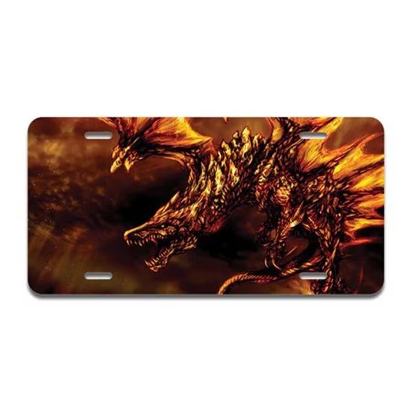 Aluminum License Plate - Golden Dragon, Amistad, Mfr#: AM2679607